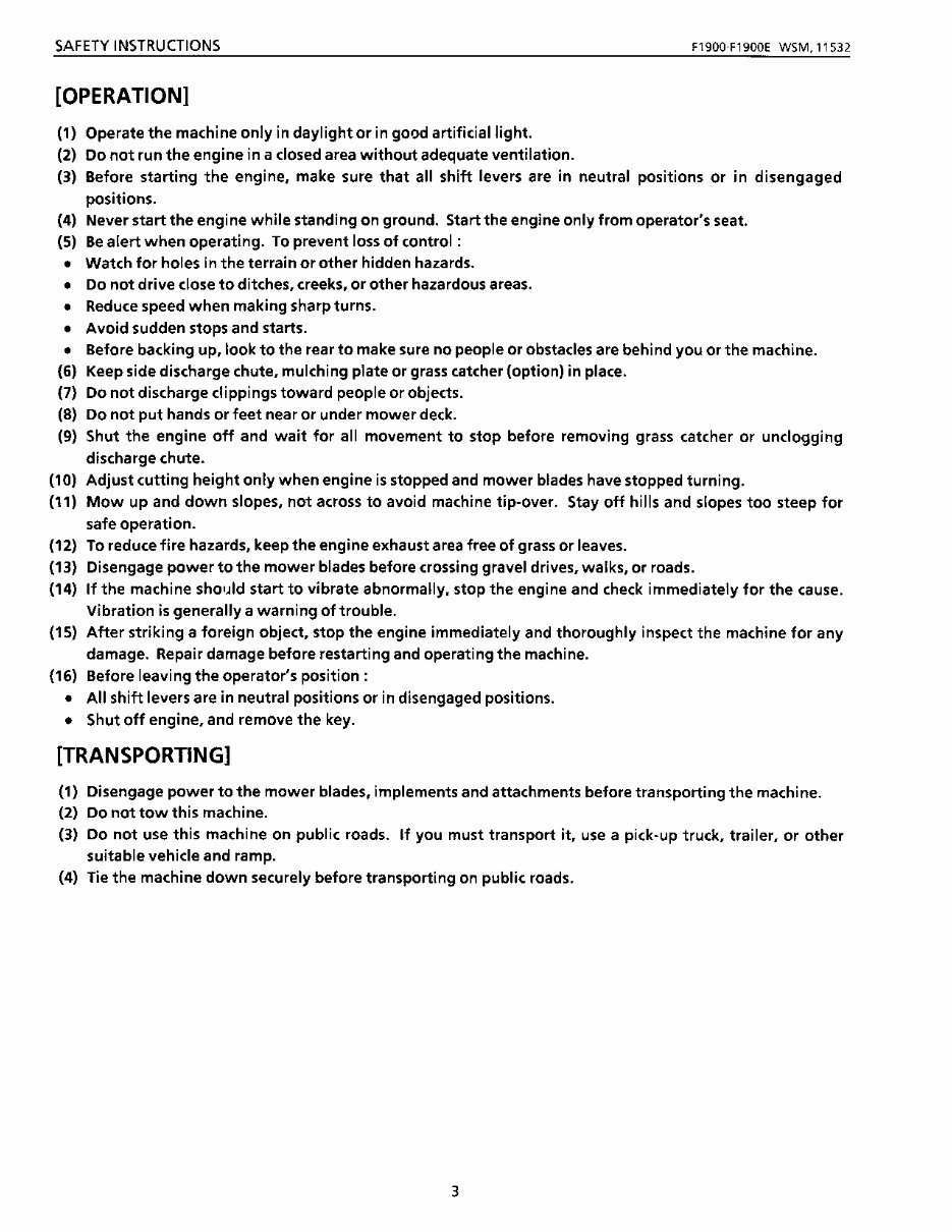 KUBOTA F1900 F1900E Tractor Service Manual preview img 7