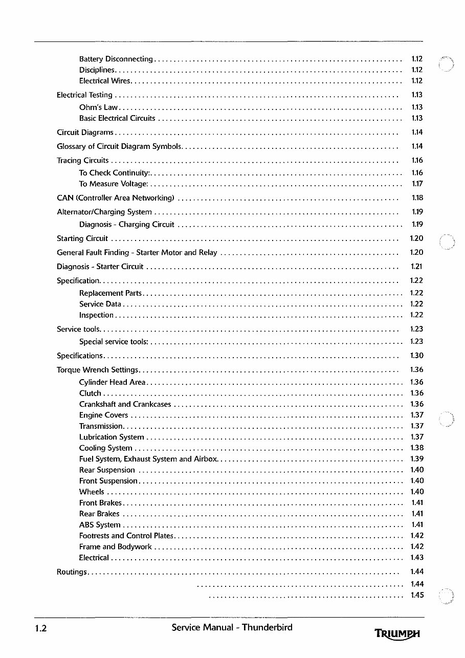 2009 Triumph Thunderbird OEM Service & Repair Manual preview img 10