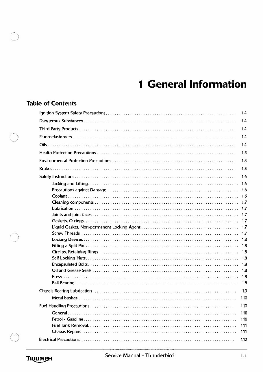 2009 Triumph Thunderbird OEM Service & Repair Manual preview img 9