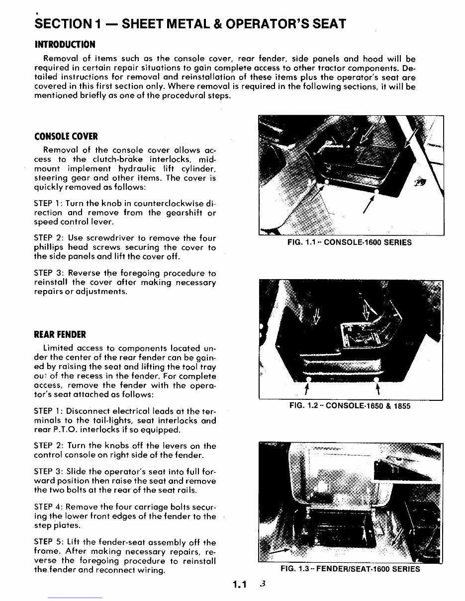 Snapper 1600 1650 1855 Tractor Full Service Repair Manual preview img 3
