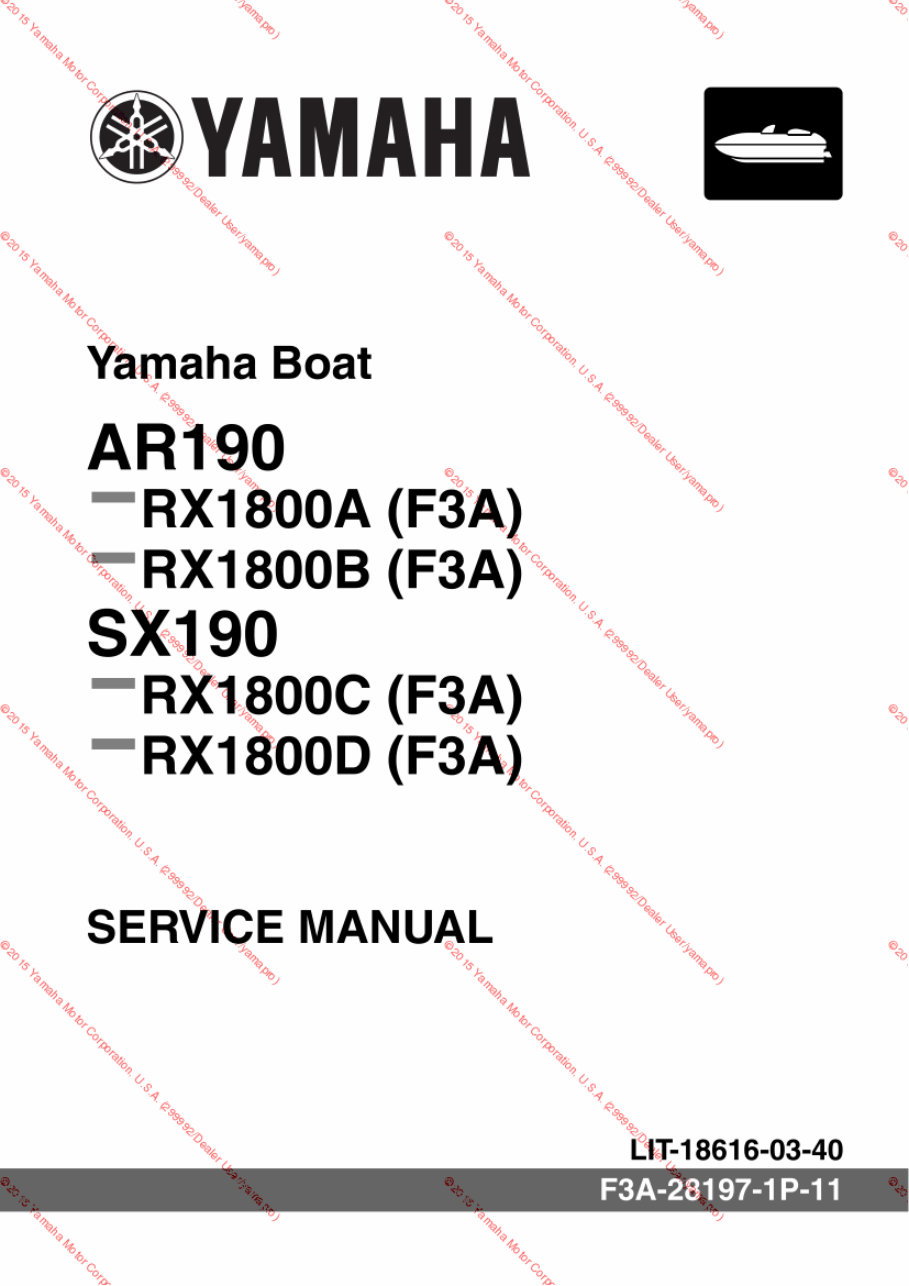 2014 Yamaha SX192 Service & Repair Manual preview img 2