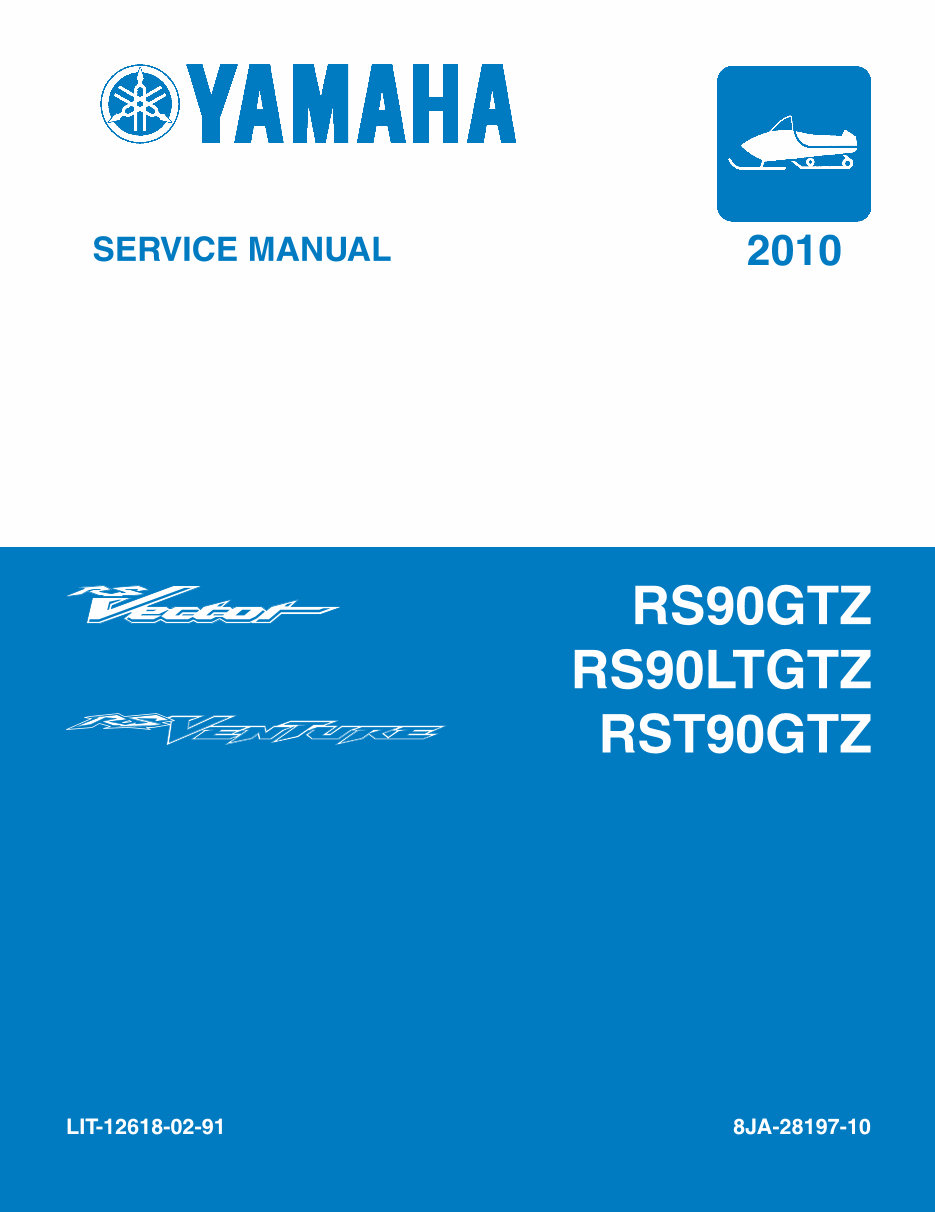 2012 Yamaha VECTOR / LTX / RS VECTOR / LTX / RS VENTURE GT Snowmobile Service Repair Maintenance Overhaul Workshop Manual preview img 1