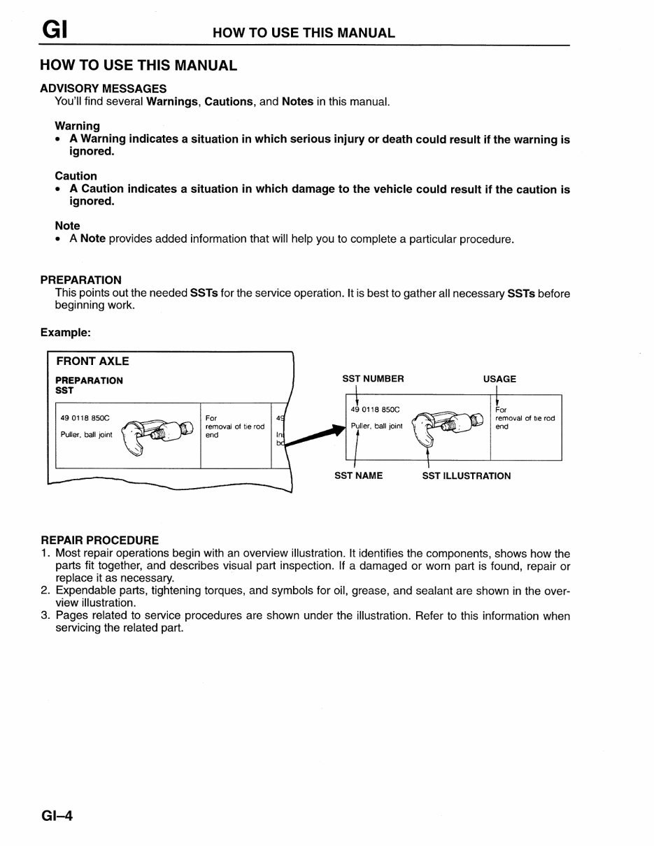 MAZDA MX6 Service Repair Manual 1992-1997 preview img 7