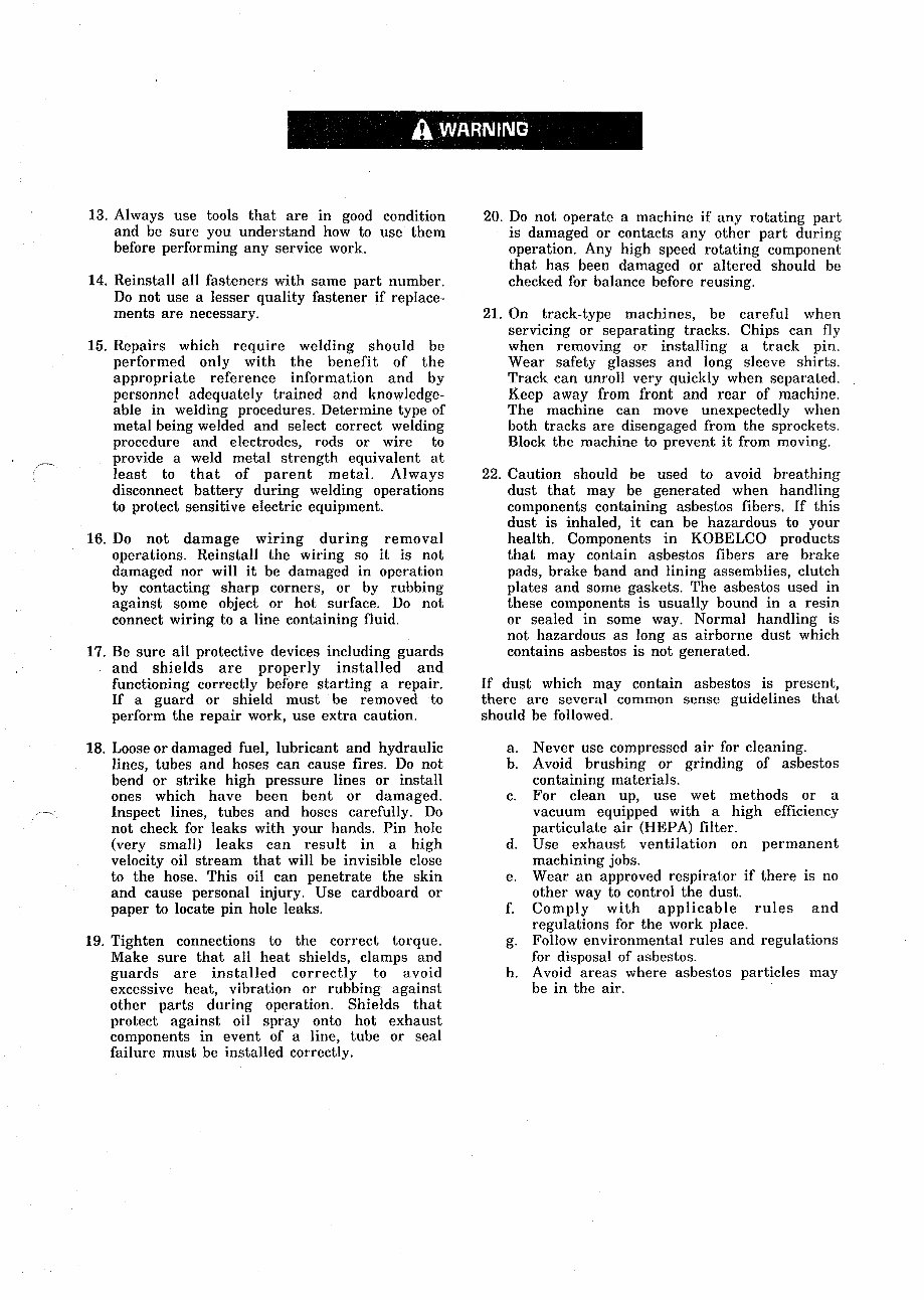 Kobelco SK60 Crawler Excavator Service Repair Manual ( LE-11001 and UP ) preview img 3