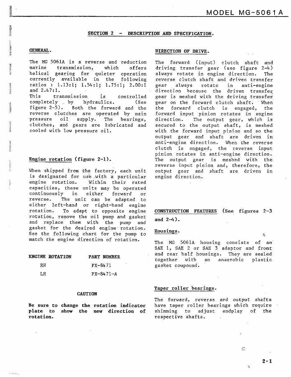 Twin Disc MG-5061A Marine Transmission Service & Repair Manual preview img 10