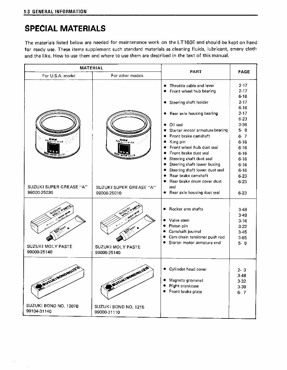 89-05 Suzuki Quadrunner 160F Repair service manual preview img 7