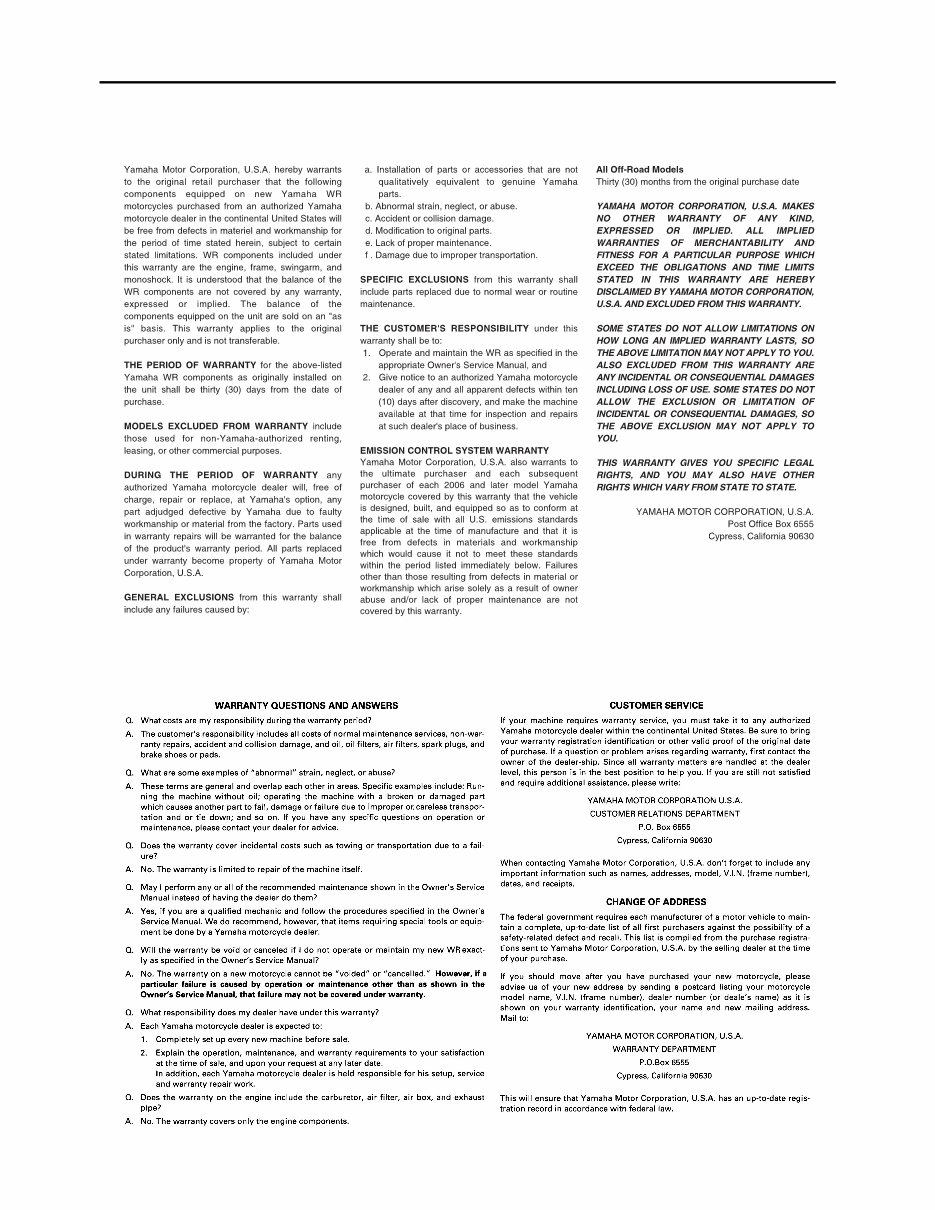 2012-2015 Yamaha WR450F Service & Repair Manual preview img 6