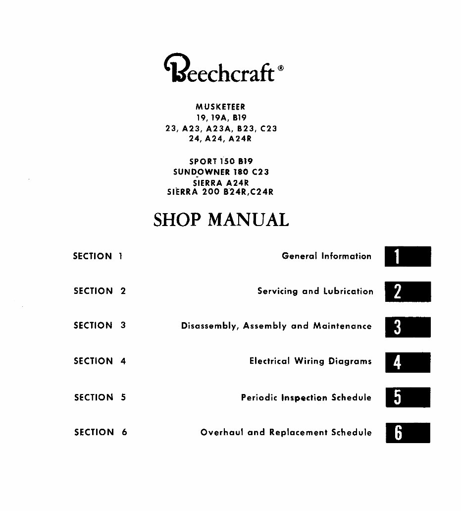Beechcraft Muskateer/Sport/Sundowner/Sierra Service & Repair Manual preview img 6