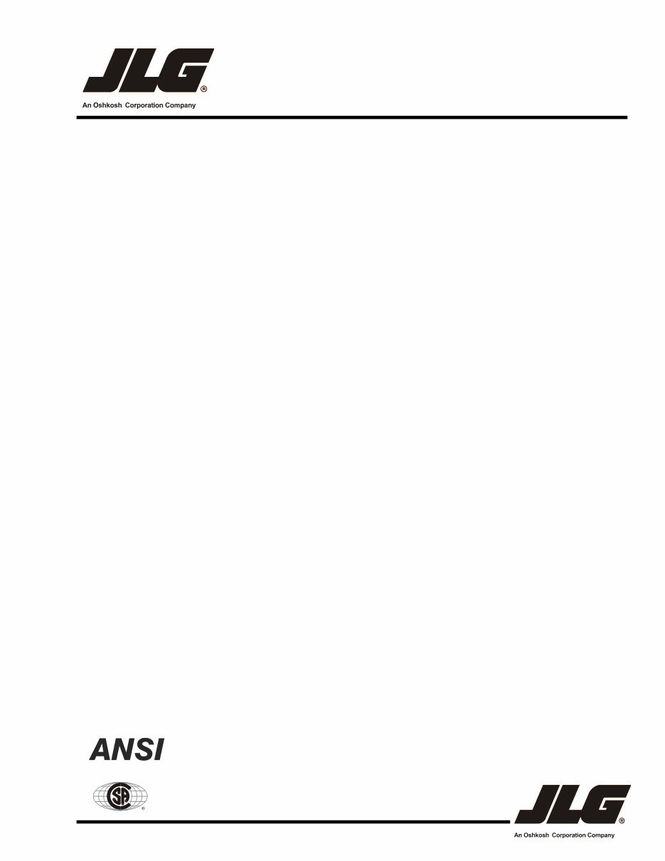 JLG Boom Lifts 400S,460SJ ANSI* Factory Service / Repair/ Workshop Manual ! (P/N: 3120788) preview img 1