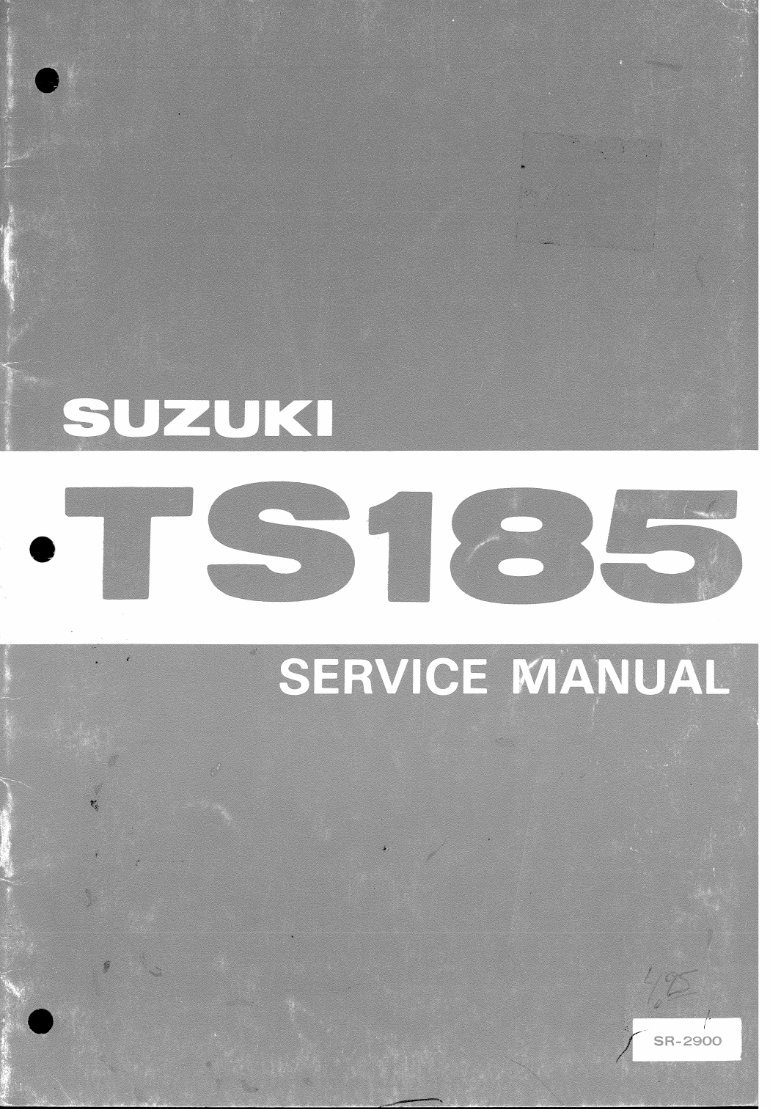 1975-1985 Suzuki TS185 OEM Service & Repair Manual preview img 1