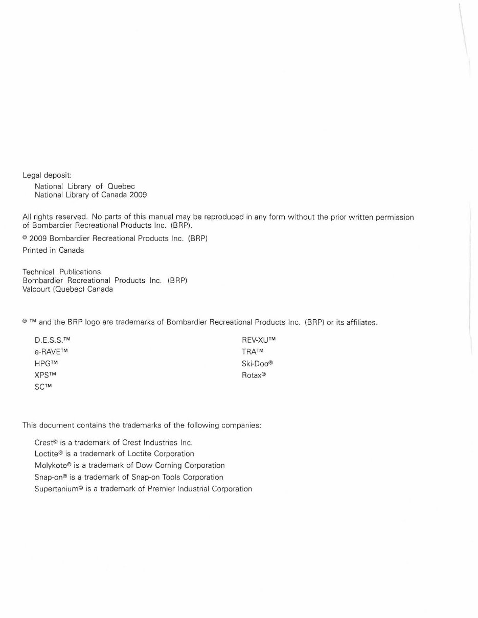 2009 Ski-Doo Expedition TUV 600 HO SDI (REV-XU) OEM Service & Repair Manual preview img 3