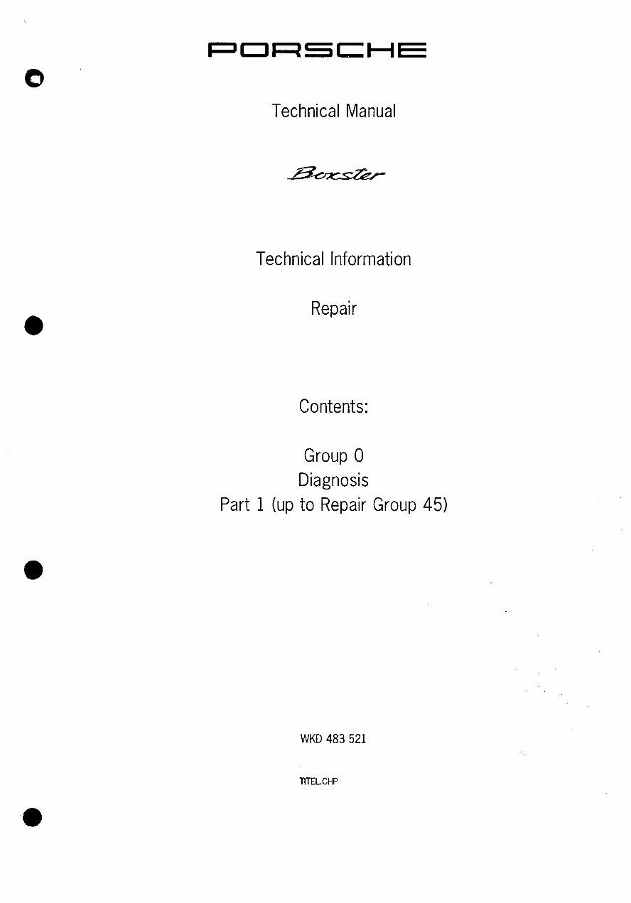 1998-2004 Porsche 986 Boxster OEM Service & Repair Manual preview img 1