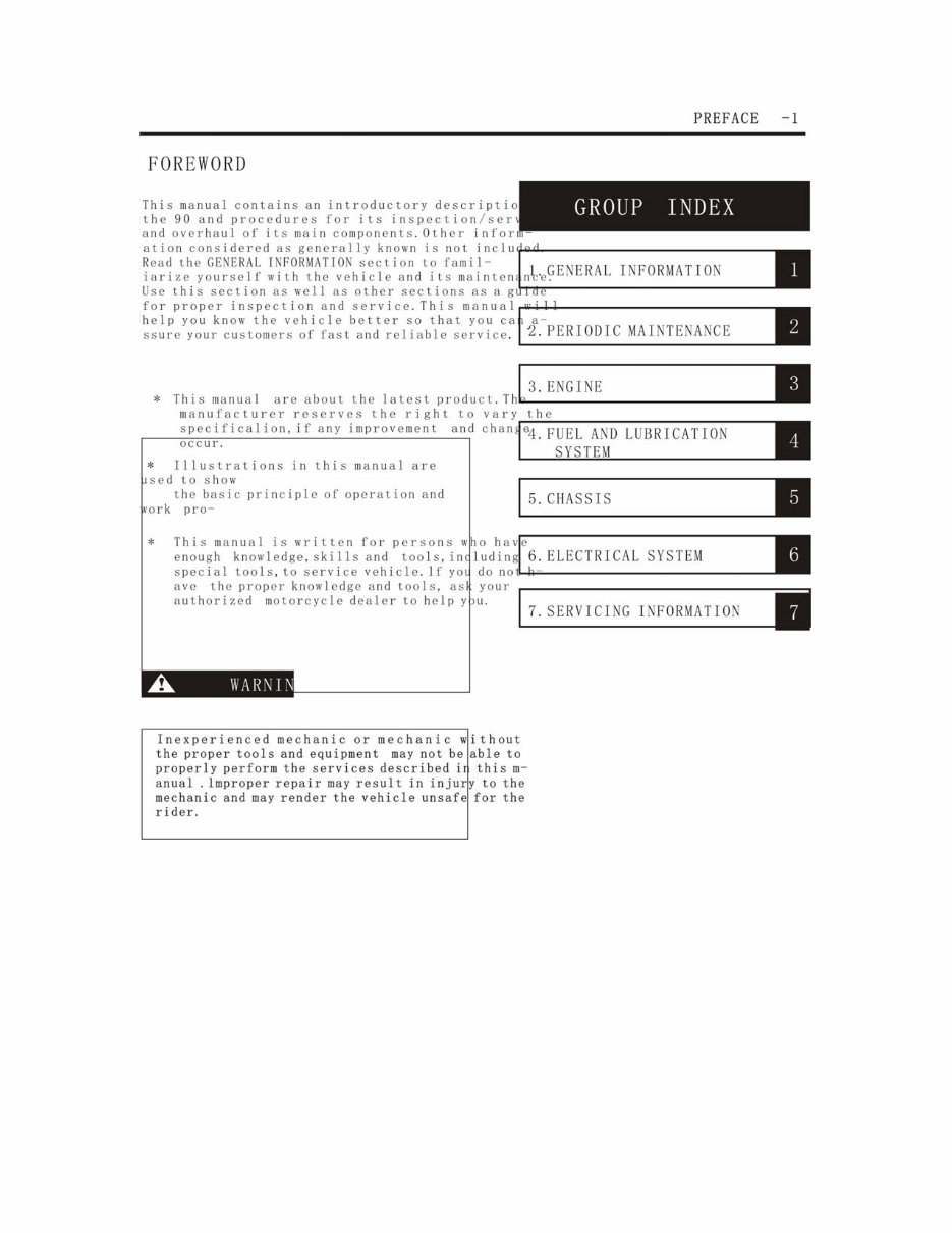 BAJA 90CC DIRT Bike DR90 WR90 Service Repair Manual preview img 2