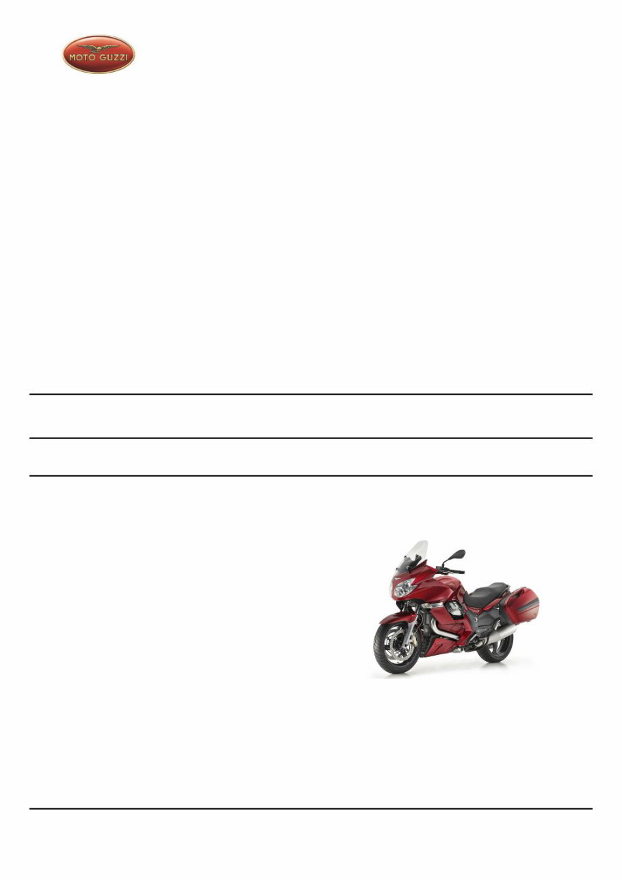 MOTO GUZZI NORGE 1200 GT 8V Service Repair Manual 2011-2013 preview img 1