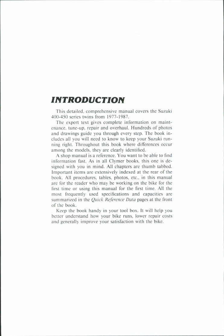 1980-1985 Suzuki GS450 GS450L Service & Repair Manual preview img 1