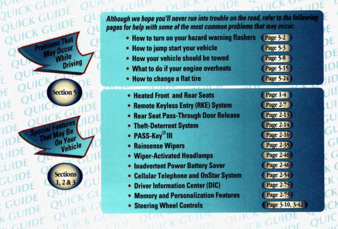 1998 Cadillac Eldorado Owners Manual ! preview img 5