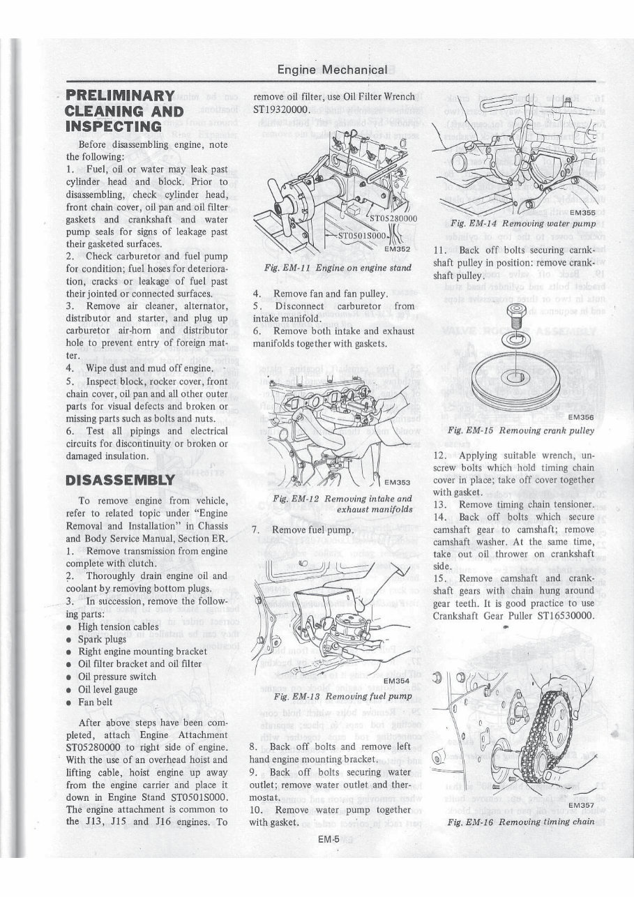 J13 Engine NISSAN J13, J15 & J16 Series Model EngineS Service Repair Manual ...