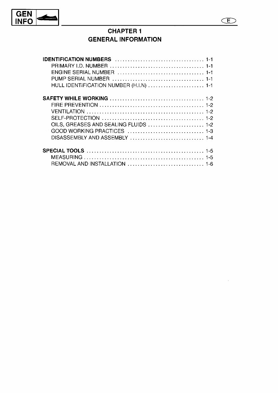 YAMAHA WAVERUNNER XL760 XL1200 Workshop Repair Manual All 1997-2004 Models Covered preview img 8