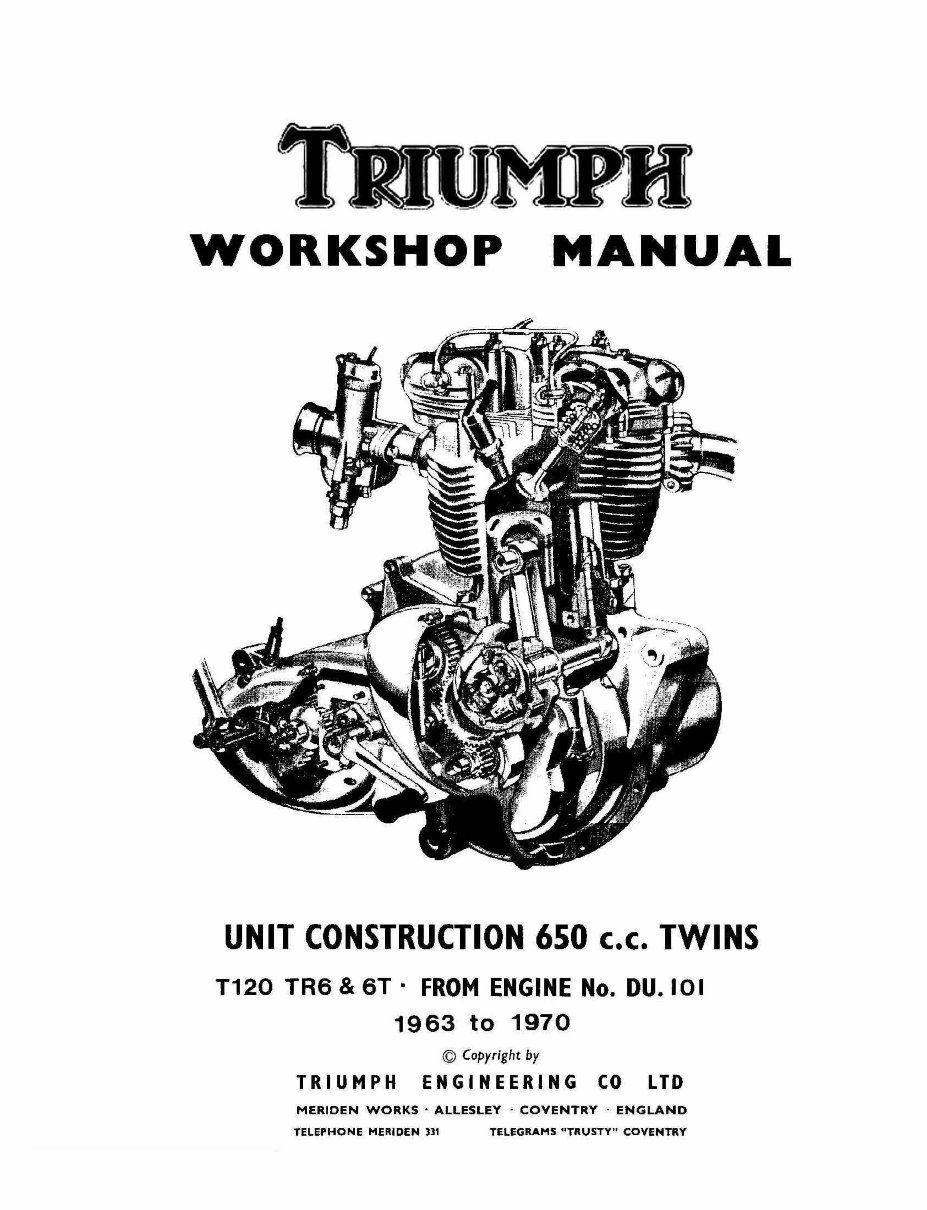 1963-1970 Triumph Motorcycle 650cc Service & Repair Manual preview img 1