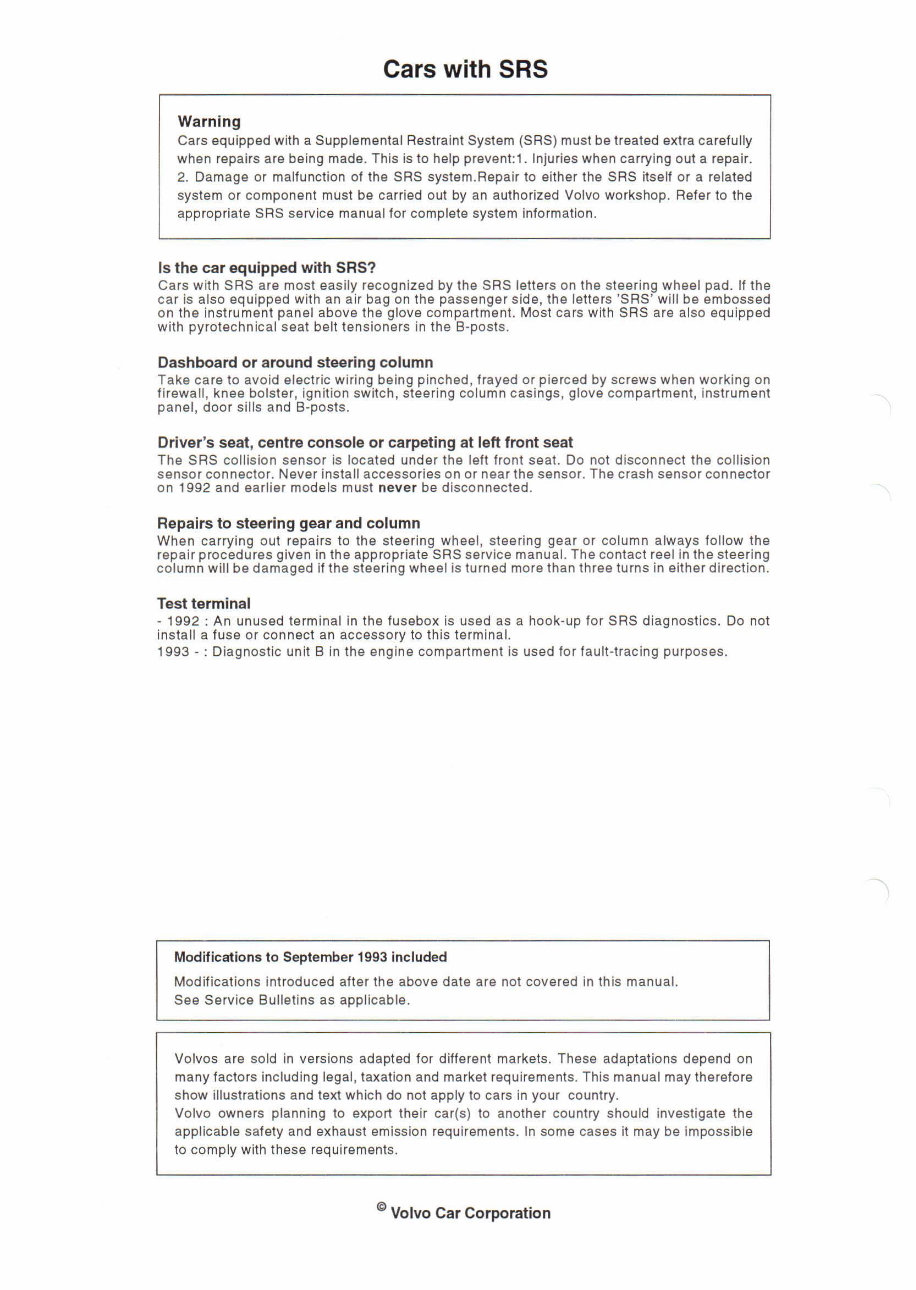 1994 Volvo 940 Electrical Wiring Diagram Manual preview img 2