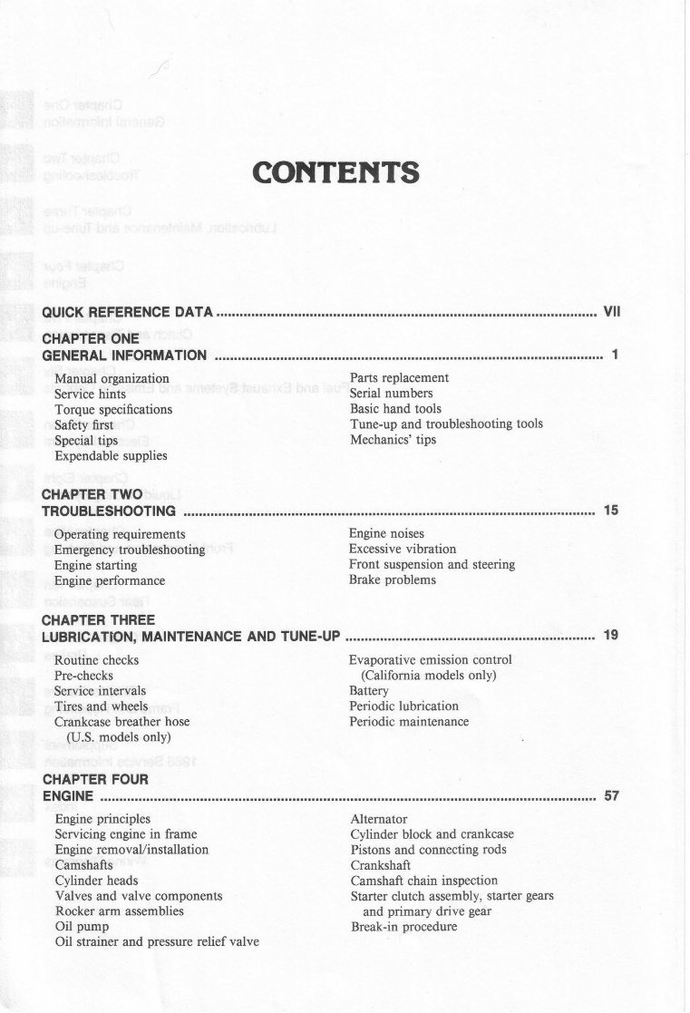1984-1986 Honda VF500C Magna VF500F Interceptor Service & Repair Manual preview img 3