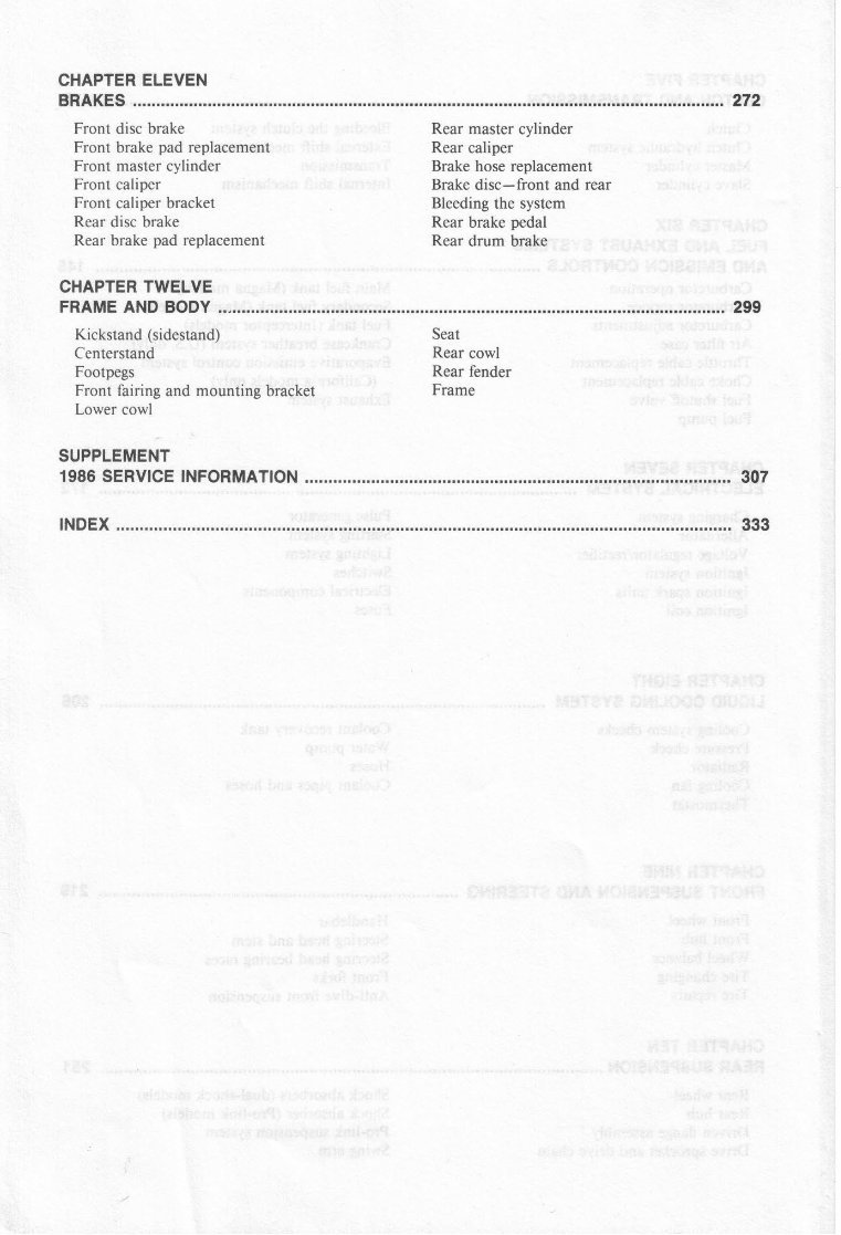 1984-1986 Honda VF500C Magna VF500F Interceptor Service & Repair Manual preview img 5