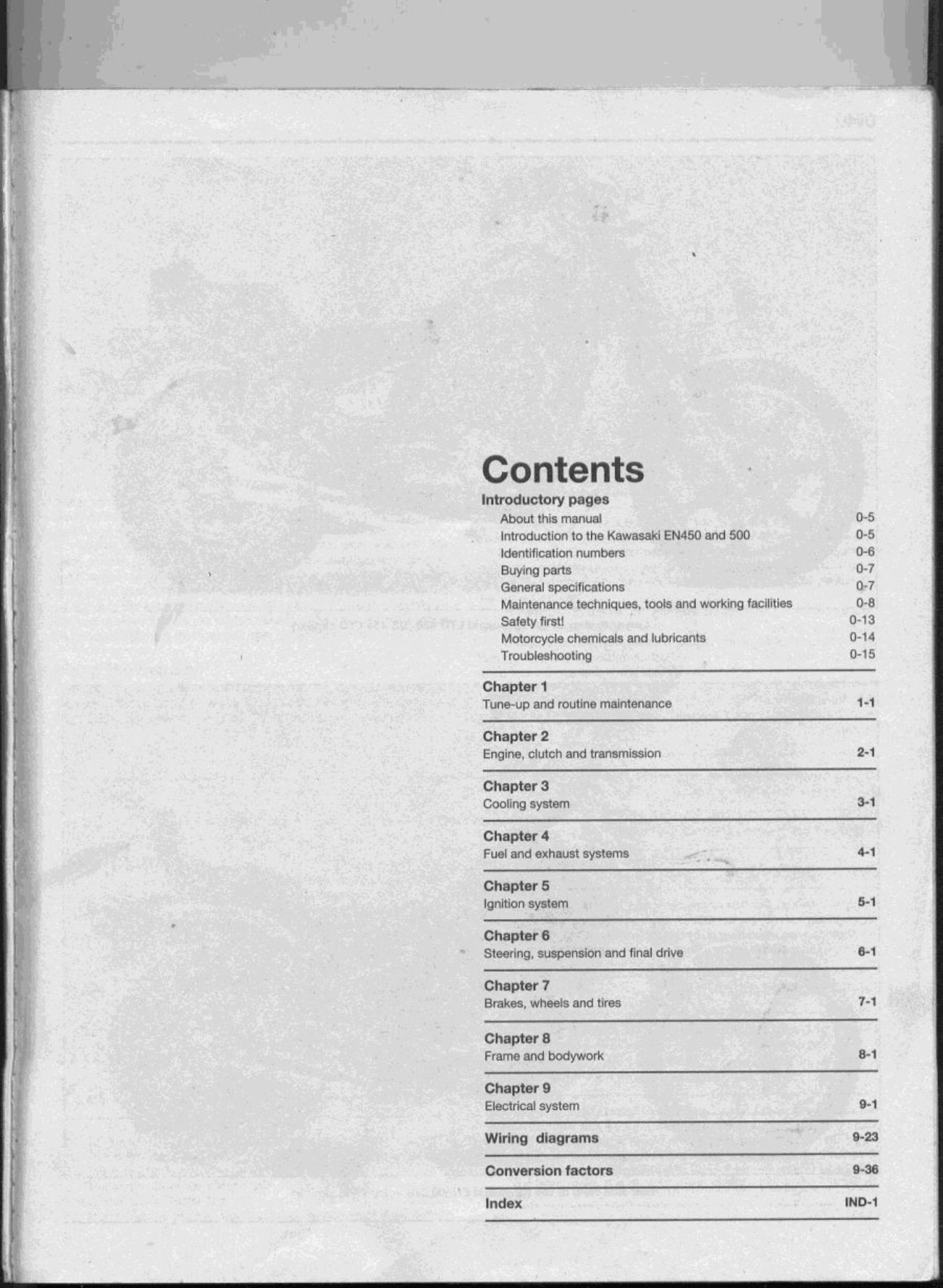 1985-2004 Kawasaki Vulcan EN450 EN500 454 LTD 500 Motorcycle Service & Repair Manual preview img 1