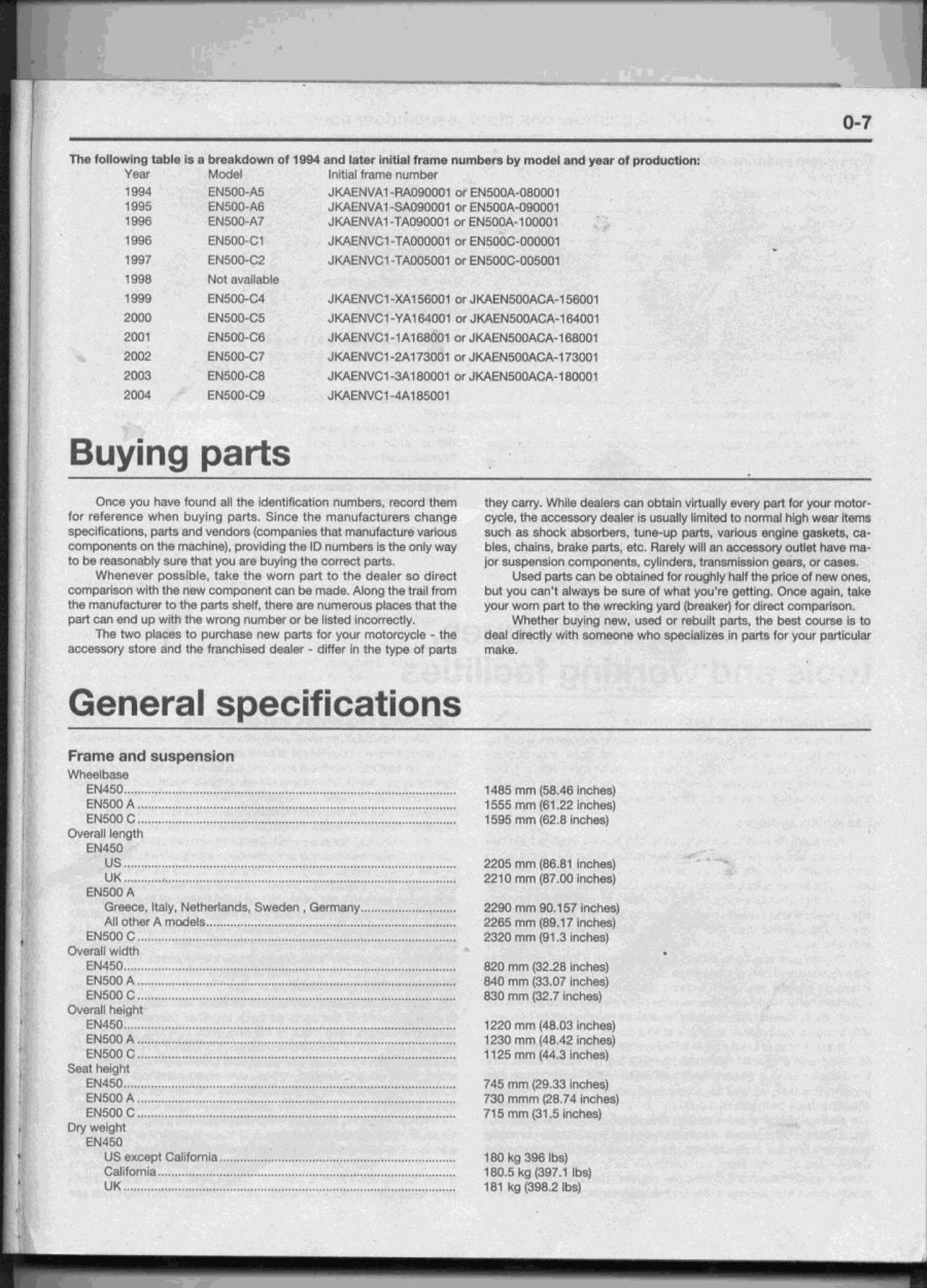 1985-2004 Kawasaki Vulcan EN450 EN500 454 LTD 500 Motorcycle Service & Repair Manual preview img 5