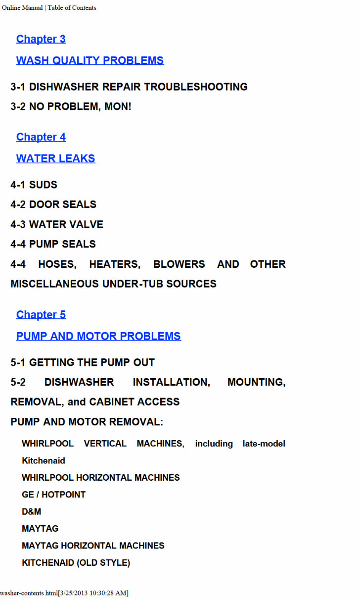 DISHWASHER Repair Manual MODEL preview img 2