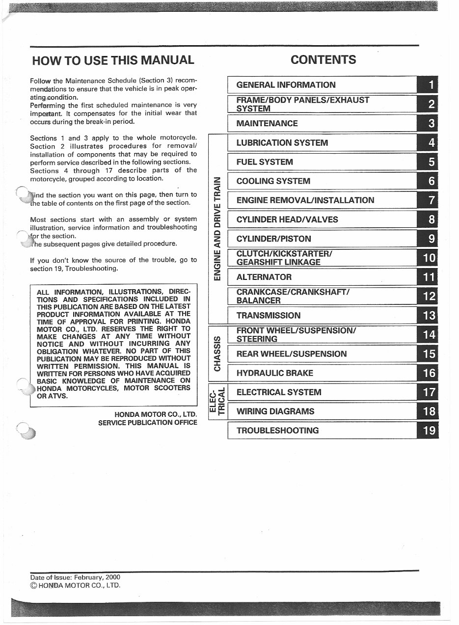 2000-2002 Honda XR650R Service & Repair Manual preview img 2