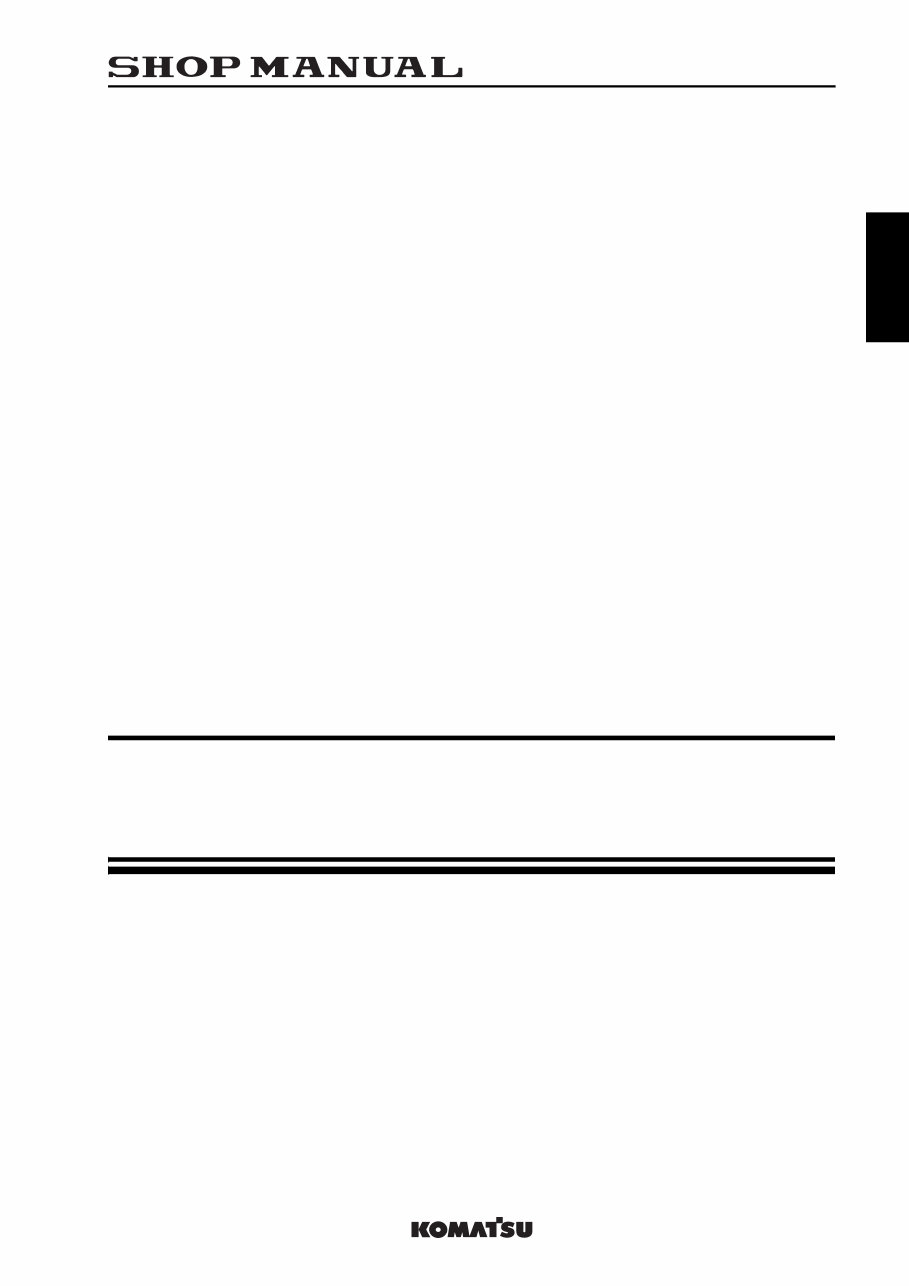 KOMATSU PC230NHD-8 Hydraulic Excavator Service Manual preview img 3