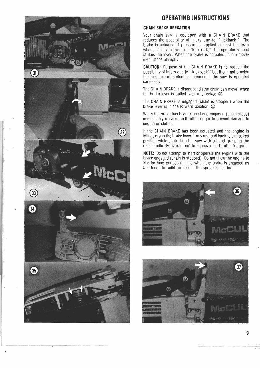 McCulloch 610 / 650 Chain Saw Owners Manual preview img 9