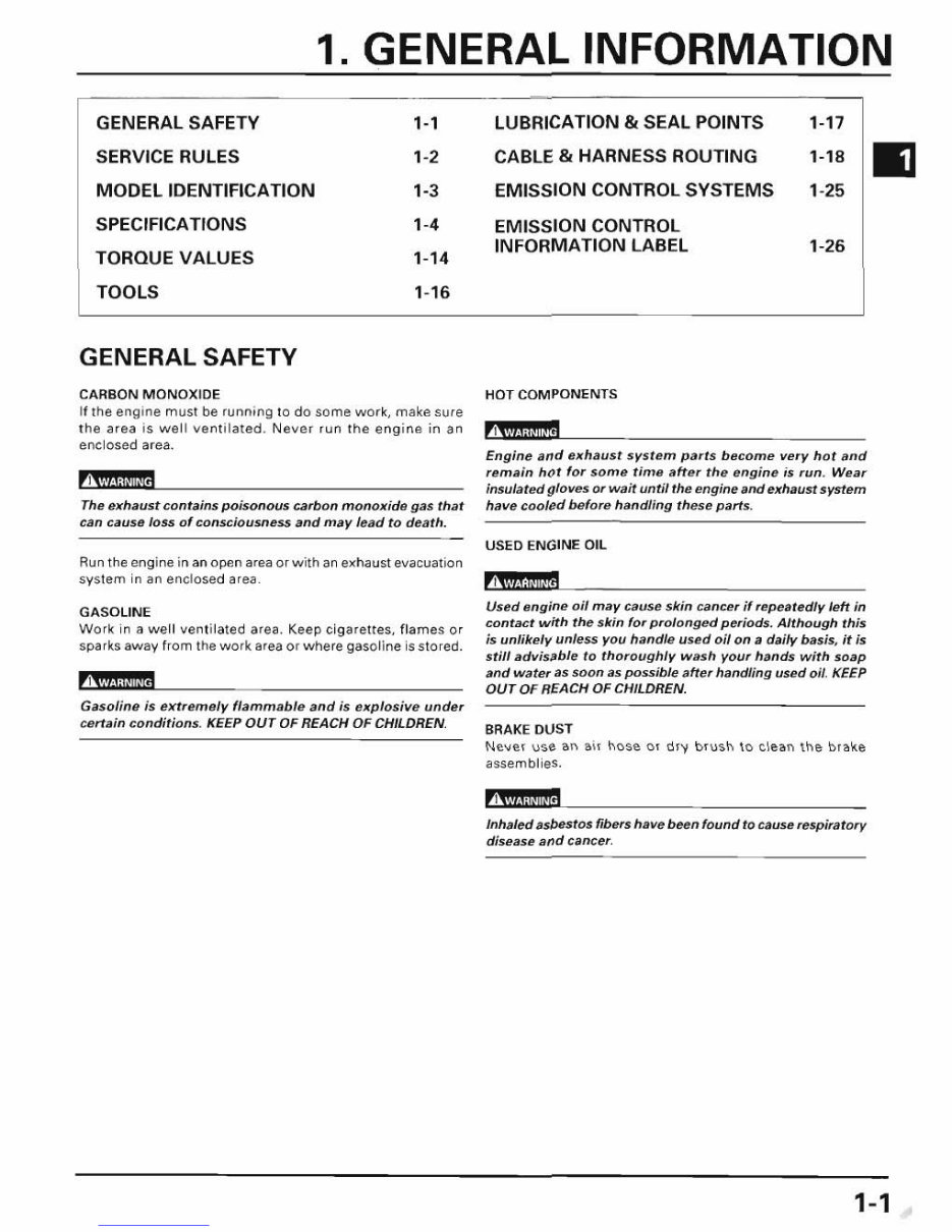 2001 HONDA XR100R 4-STROKE Motorcycle Factory Service & Work Shop Manual preview img 3