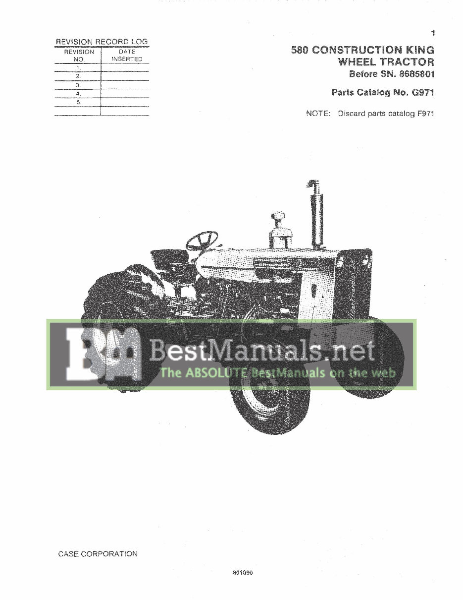 1966-1971 Case 580 CK Construction King & 33 Loader & 33s Backhoe Parts Catalog preview img 3