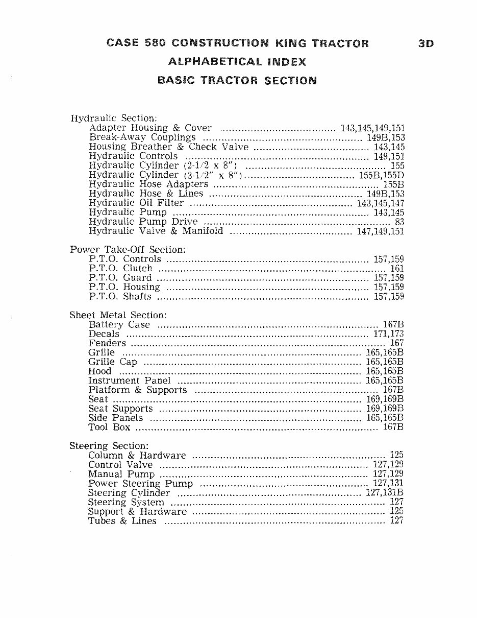 1966-1971 Case 580 CK Construction King & 33 Loader & 33s Backhoe Parts Catalog preview img 9