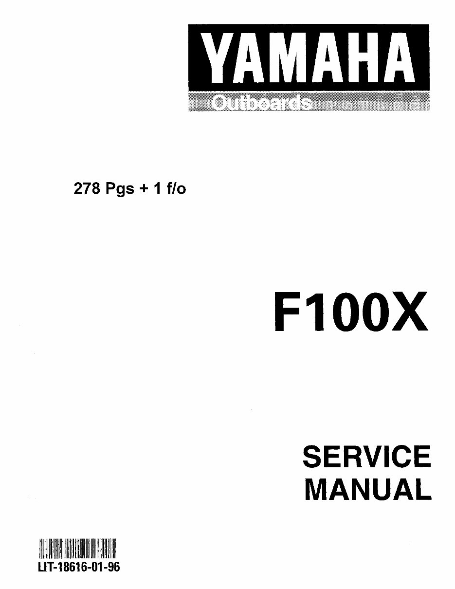 2000 Yamaha F100X Outboard Service & Repair Manual preview img 1