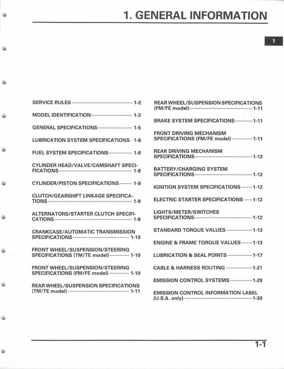2004-2006 Honda FourTrax Rancher (TRX350TE/TM/FE/FM) Service & Repair Manual preview img 4