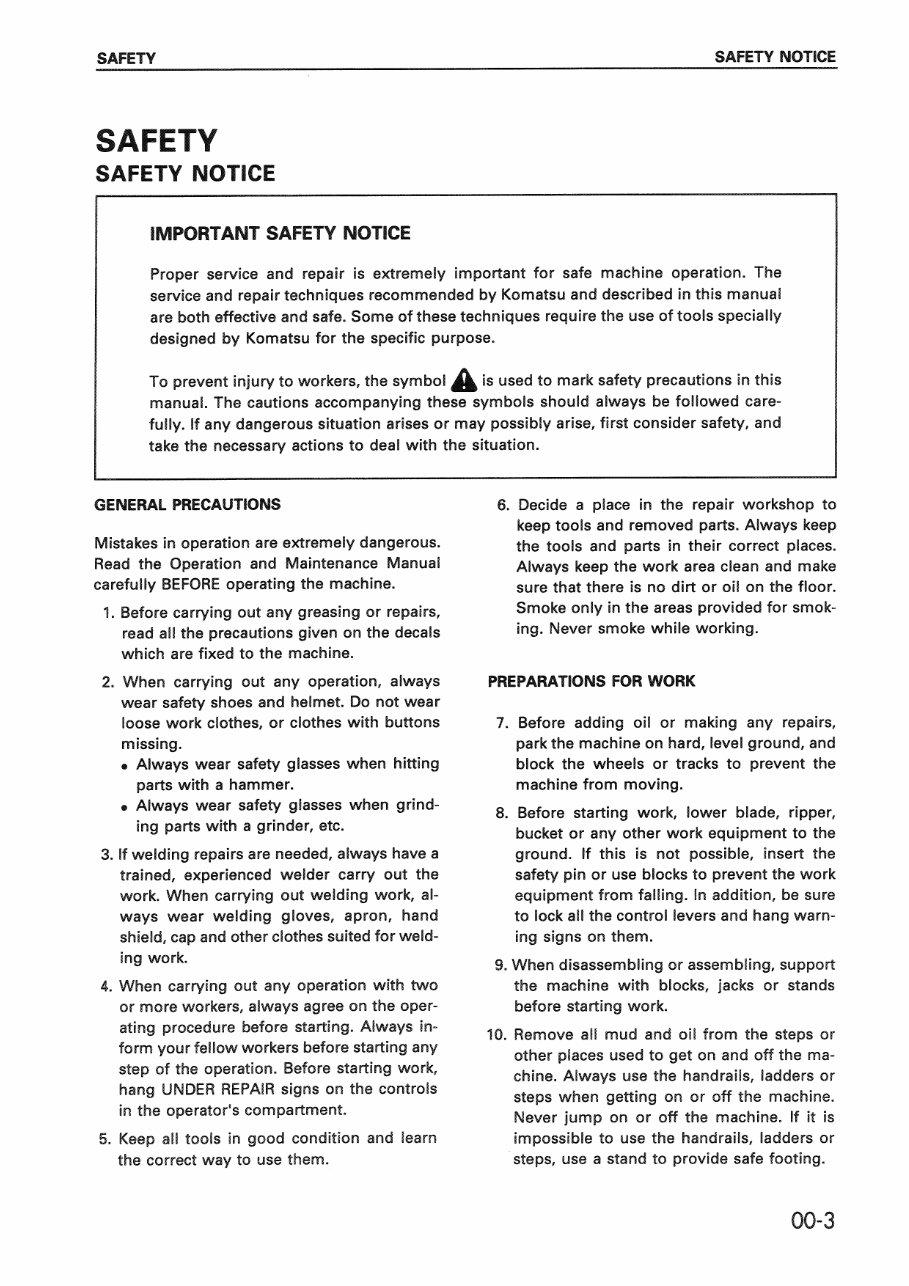 Komatsu PC50UU-2 hydraulic Excavator Service & Repair Manual preview img 7
