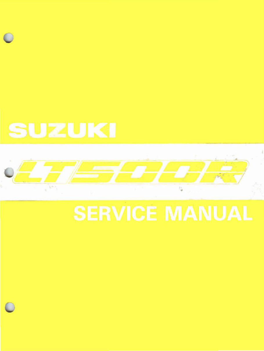 1987-1990 Suzuki LT500R Quadzilla Service & Repair Manual preview img 1