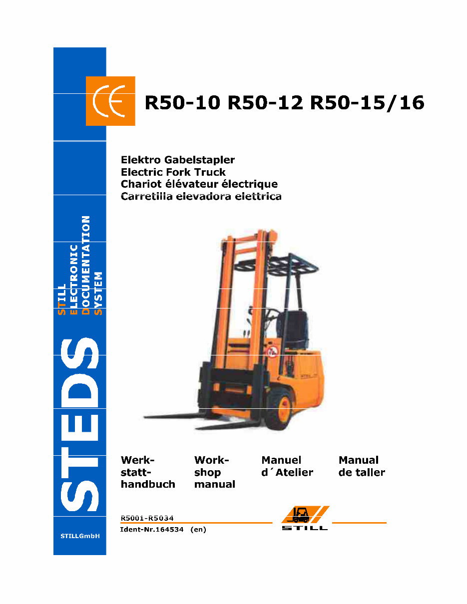 Still R50-10, R50-12, R50-15, R50-16 Electric Fork Truck Service Repair Workshop Manual preview img 1