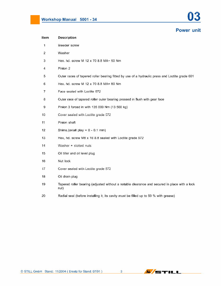 Still R50-10, R50-12, R50-15, R50-16 Electric Fork Truck Service Repair Workshop Manual preview img 7