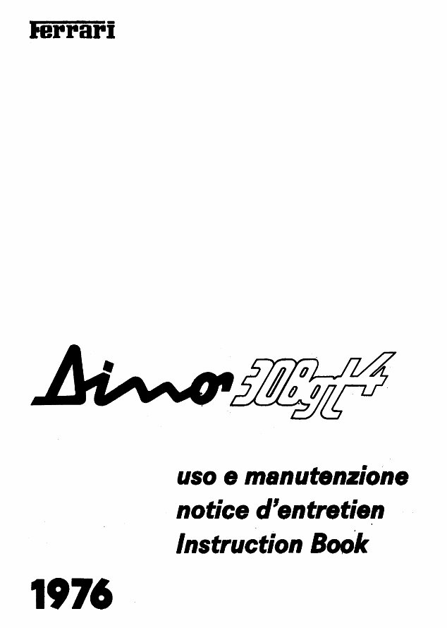 FERRARI DINO 308 GT4 1973-1980 Full Service Repair Manual
