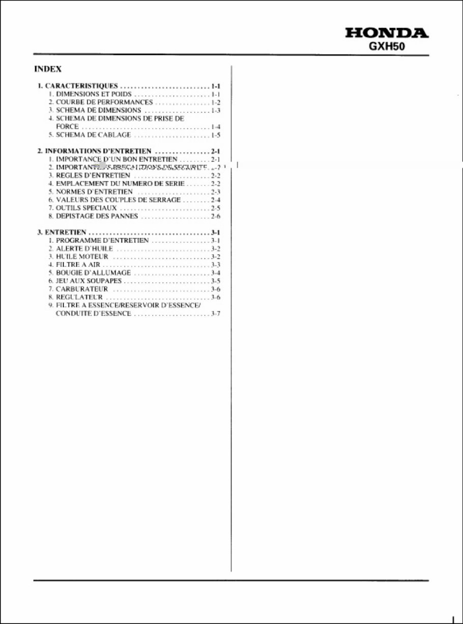 Honda GXH50 Horizontal Shaft Engine Repair Manual preview img 4