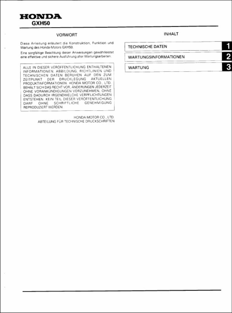 Honda GXH50 Horizontal Shaft Engine Repair Manual preview img 5