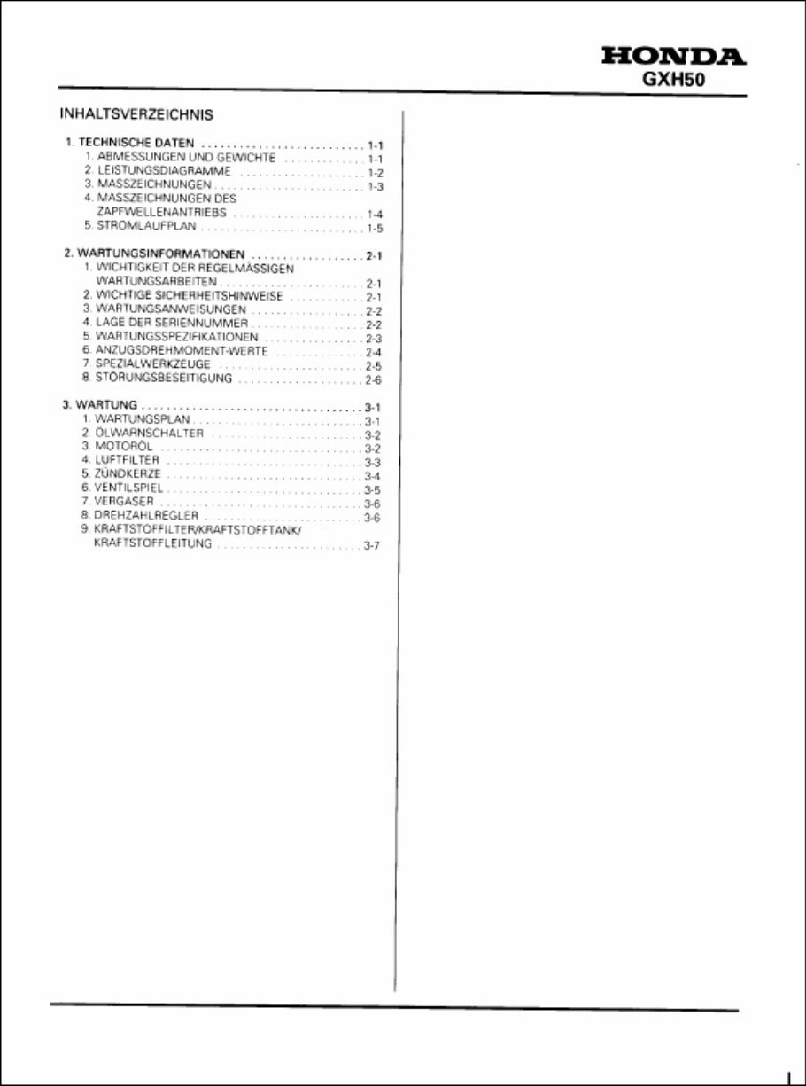 Honda GXH50 Horizontal Shaft Engine Repair Manual preview img 6