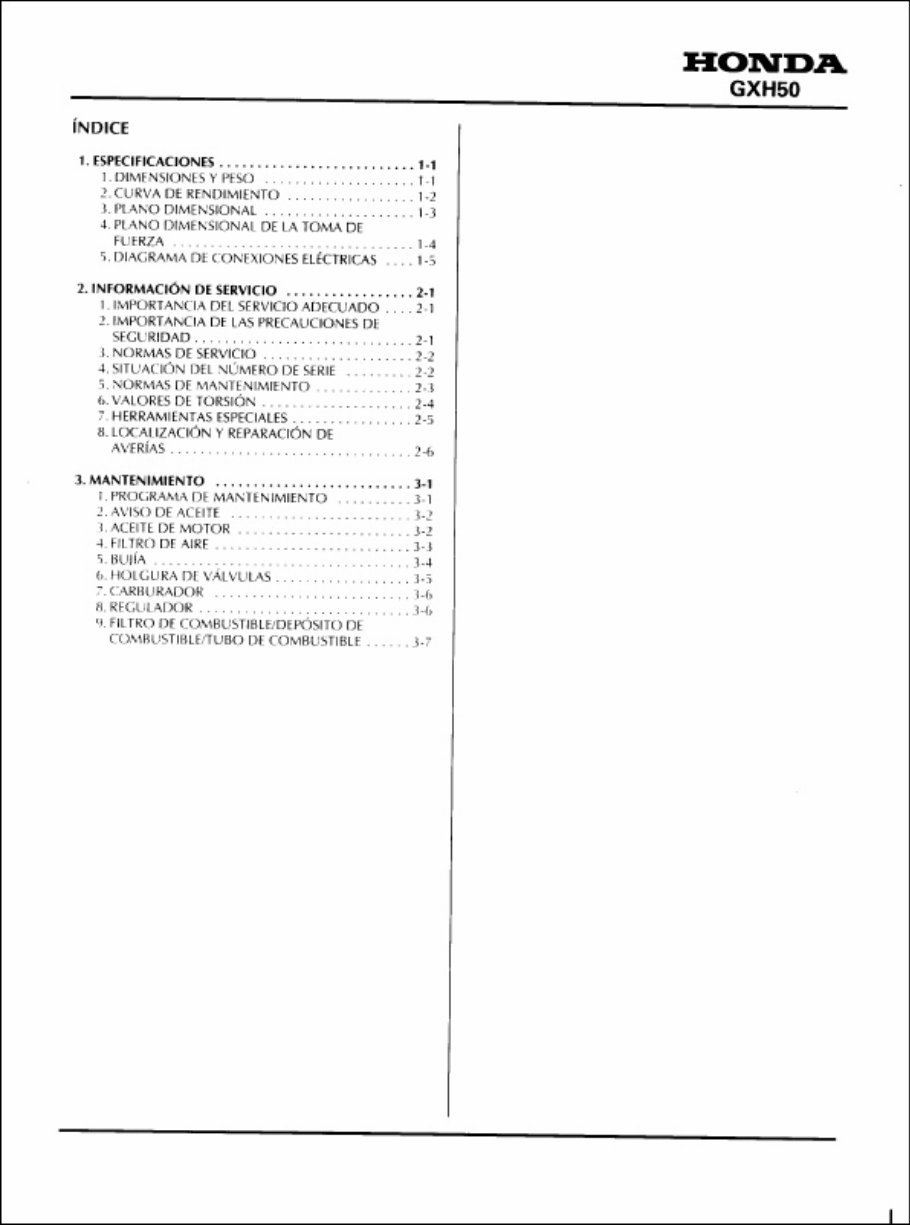 Honda GXH50 Horizontal Shaft Engine Repair Manual preview img 8