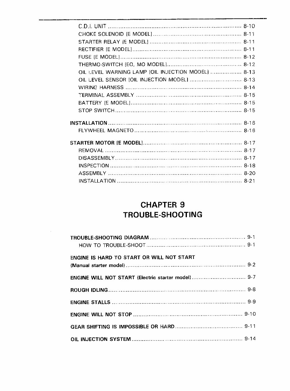 1988-1989 YAMAHA 20 25HP 2-STROKE OUTBOARD Repair Manual preview img 10