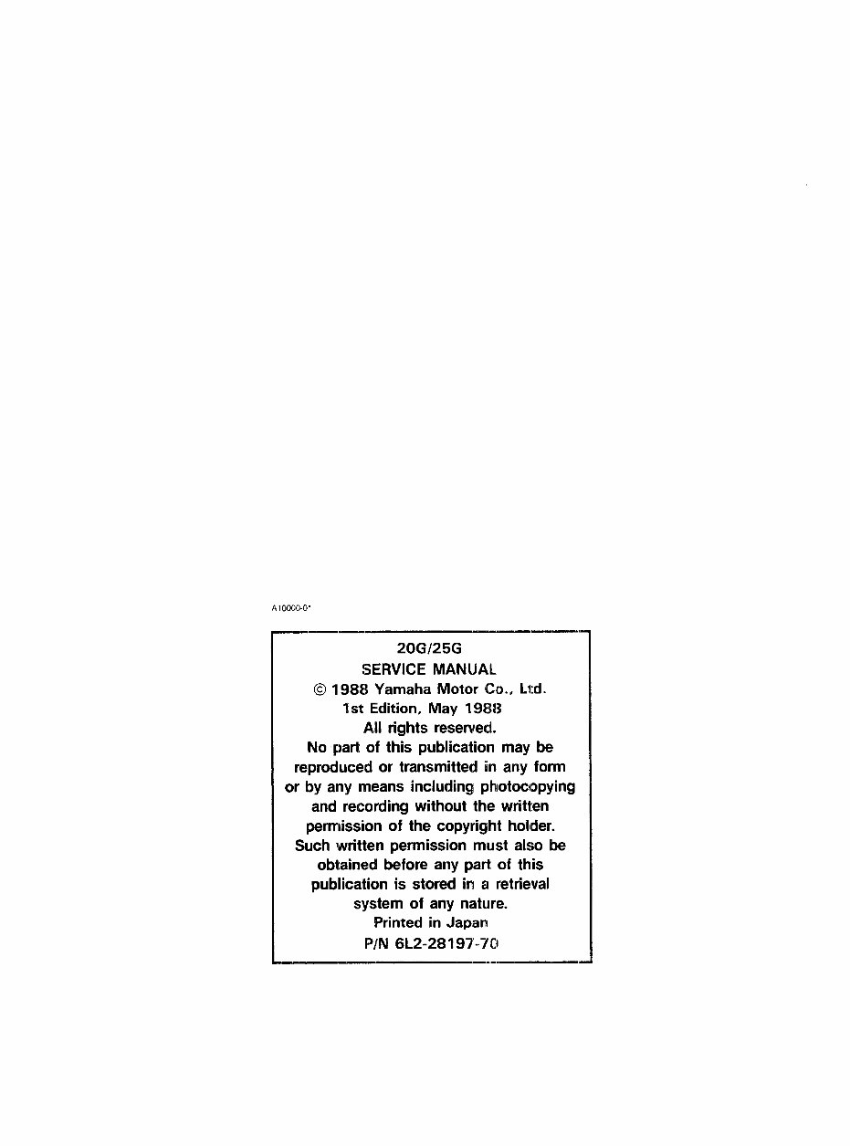 1988-1989 YAMAHA 20 25HP 2-STROKE OUTBOARD Repair Manual preview img 2