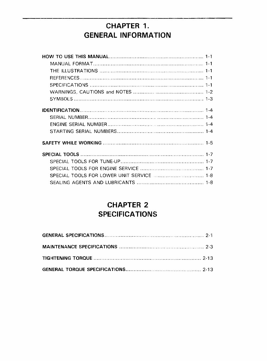 1988-1989 YAMAHA 20 25HP 2-STROKE OUTBOARD Repair Manual preview img 5