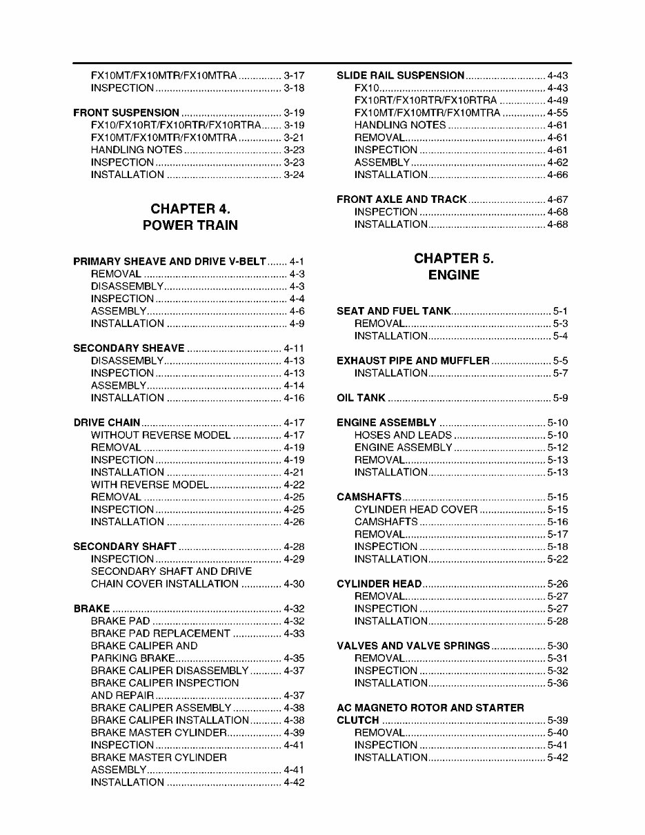 Yamaha FX NYTRO snowmobile (Models: FX10X FX10RTX FX10RTRX FX10RTRAX FX10MTX FX10MTRX FX10MTRAX ) (YEARS: 2007 2008 2009 2010 ) preview img 8